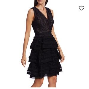 Jason Wu Collection water lace v neck cocktail dress US 4